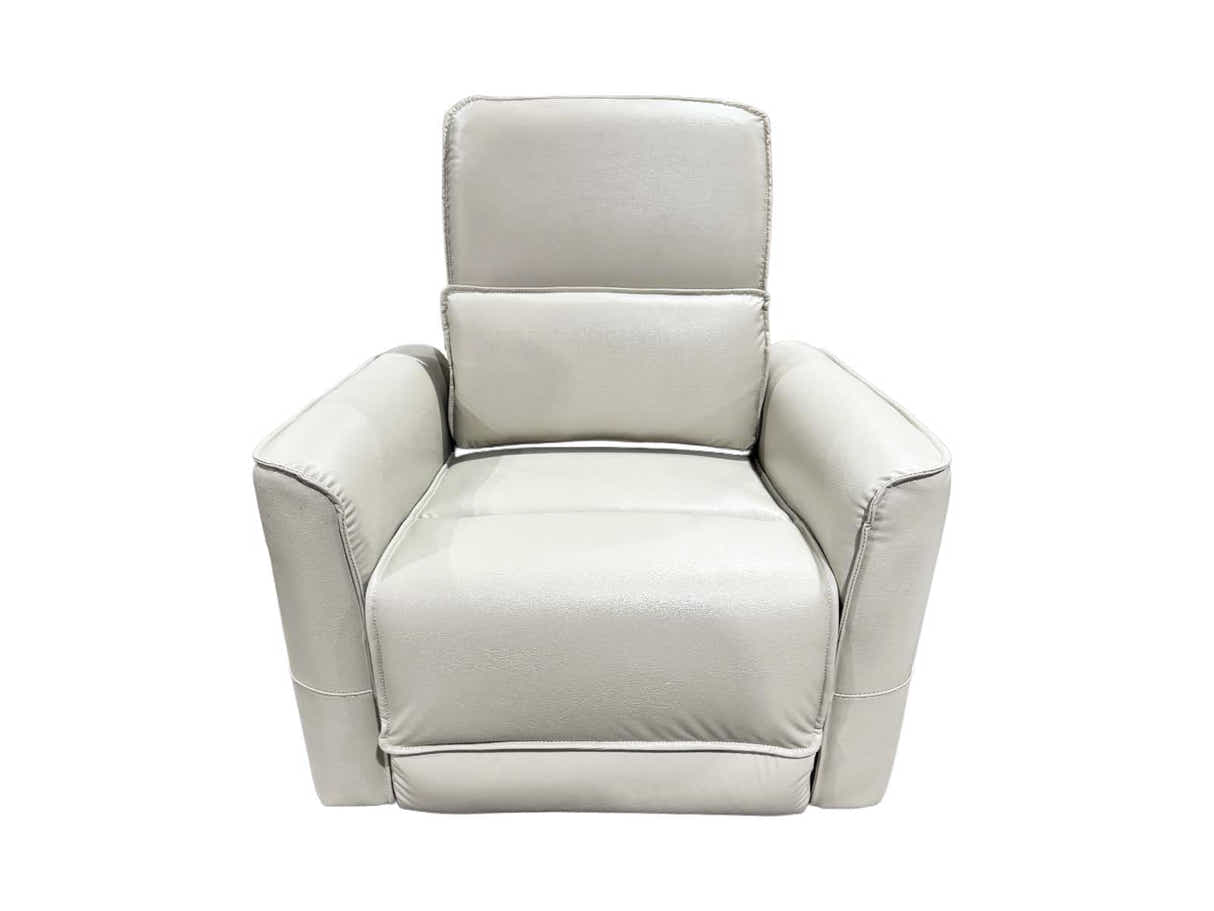 Rodger Air Leather Manual Recliner Chair - Beige