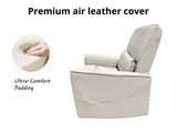 DS Rodger Air Leather Manual Recliner Chair Beige