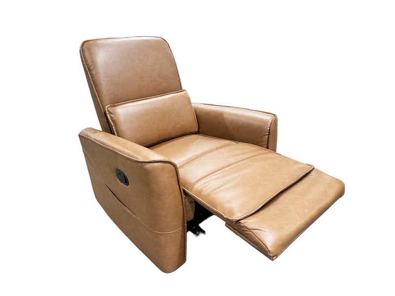 DS Rodger Air Leather Manual Recliner Chair Brown