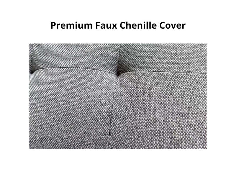 Suellen Sectional Sofa Set Chenille Light Grey