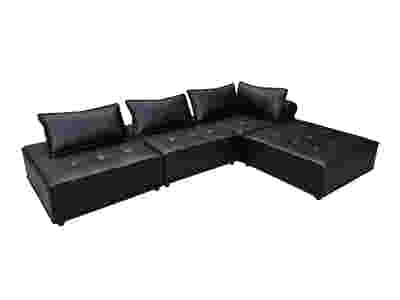 Suellen Sectional Sofa Set PU Black
