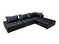 Suellen Sectional Sofa Set PU - Black