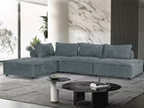 DS Suellen Sectional Sofa Set Pineapple Velvet Dark Grey