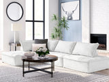 DS Suellen Sectional Sofa Set Pineapple Velvet White