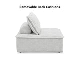 DS Suellen Sectional Sofa Set Pineapple Velvet White