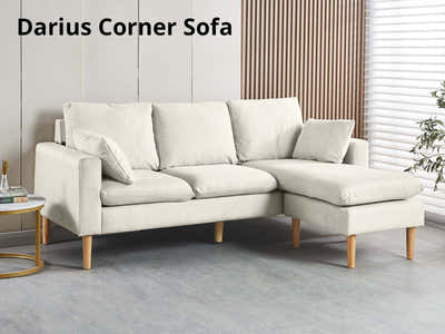 DS Darius Corner Sofa Linen Cream
