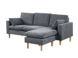 Darius Corner Sofa Linen - Grey