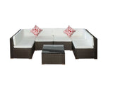 T Warren 7 pc outdoor sofa set beige