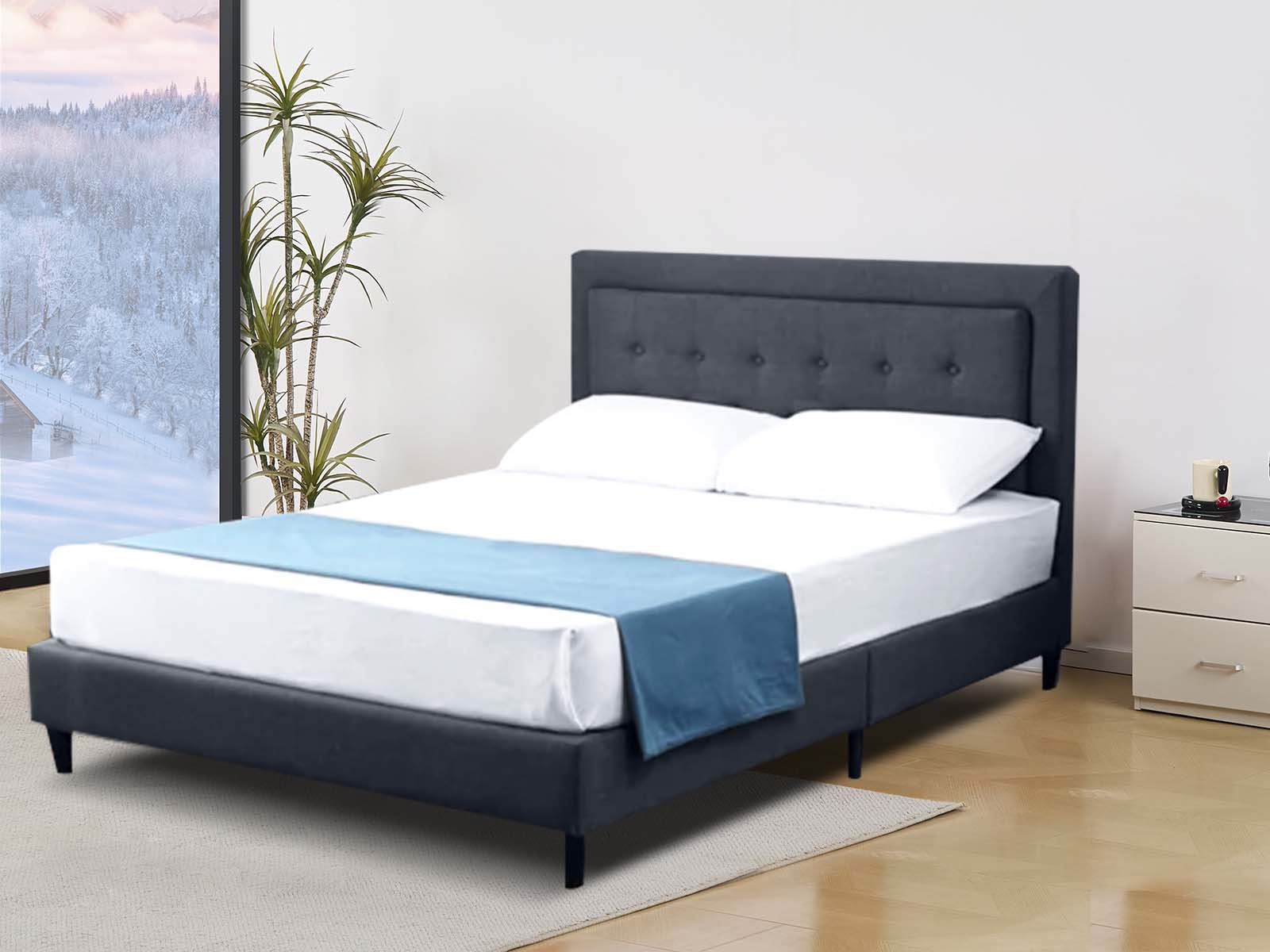 Eireen Bed Frame Grey - Double