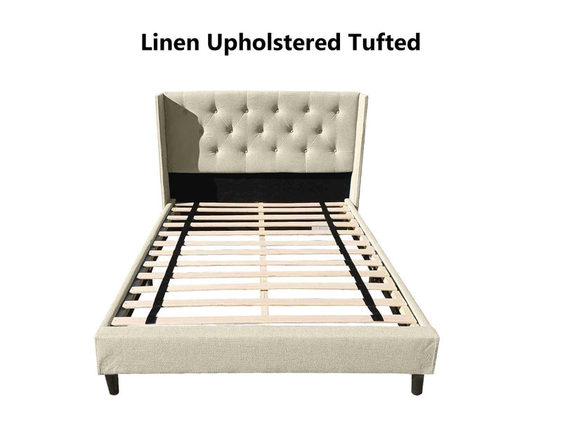Cordelia Bed Frame Beige - Double