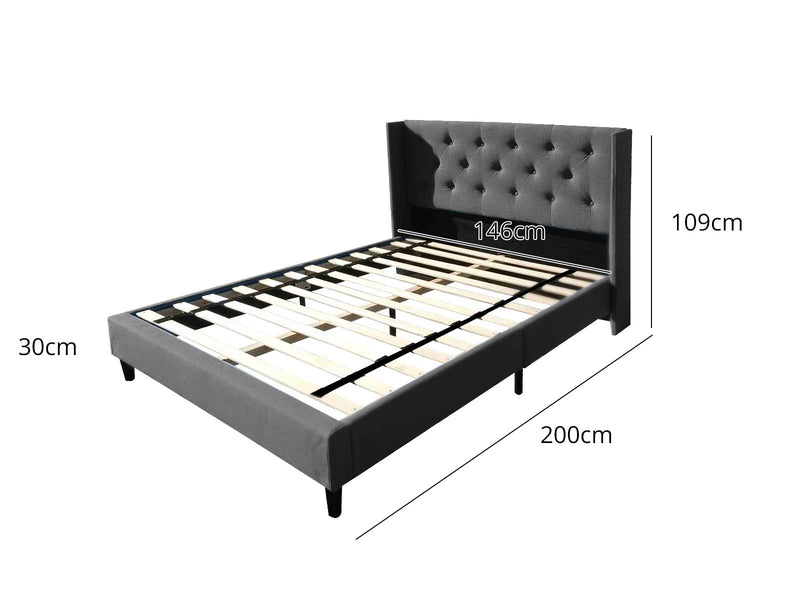 Cordelia Bed Frame Black - Double