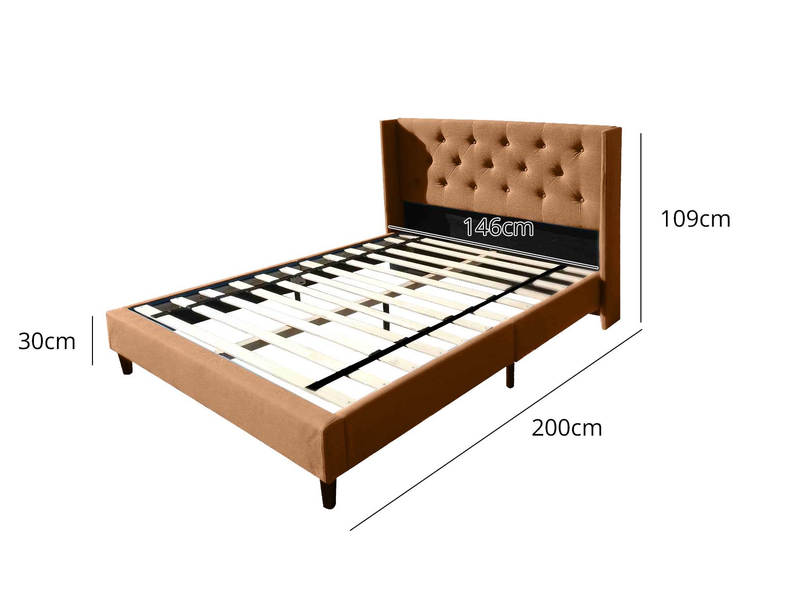 Cordelia Bed Frame Brown - Double