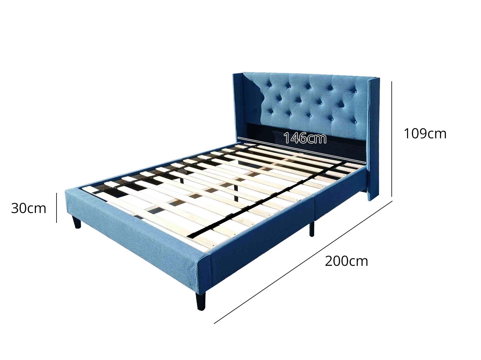 Cordelia Bed Frame Blue - Double