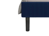 Aubrey Velvet Bed Frame Queen - Blue