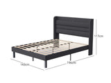 Blanche Linen Bed Frame & Bon21 Mattress - Double