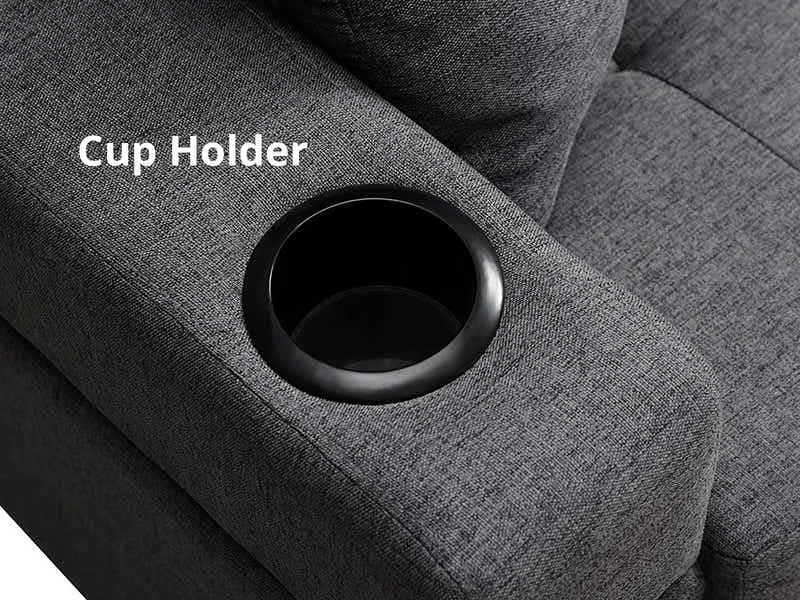 Marcia Sectional Sofa with Left Chaise Linen Grey