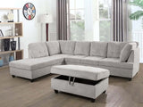 DS Corner Sofa Set with Storage Ottoman Left Chaise