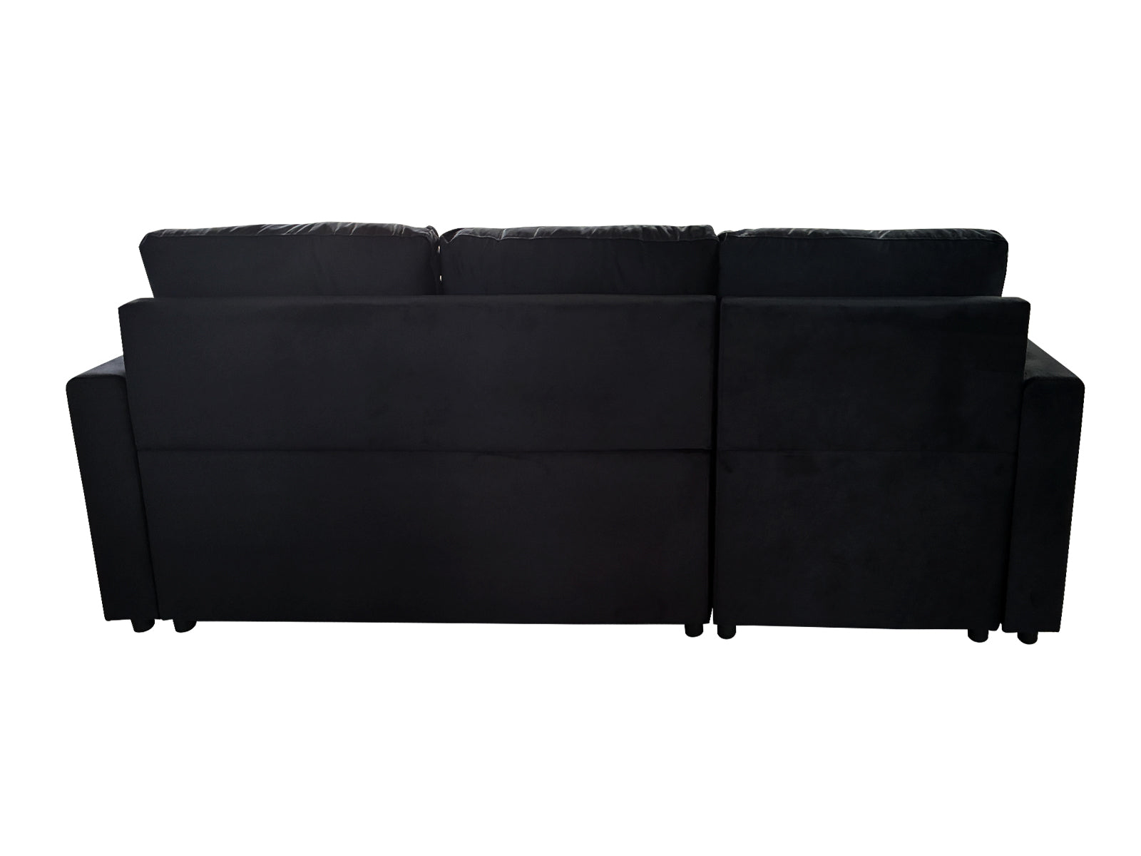 Rilla Pull Out Sofa Bed With Storage - Velvet Black