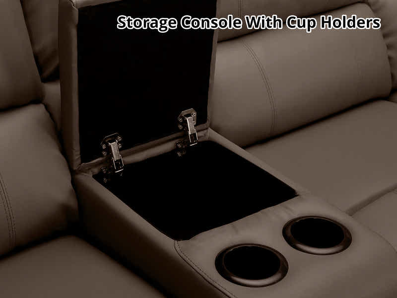 Caetlin PU Leather Recliner Sofa Set - Brown