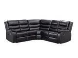 DS Khloe Recliner Sofa Set PU Black