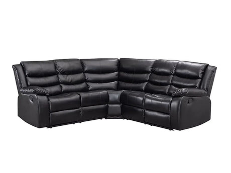 DS Khloe Recliner Sofa Set PU Black