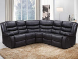 DS Khloe Recliner Sofa Set PU Black