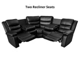 DS Khloe Recliner Sofa Set PU Black