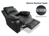 DS Evely Electric Recliner Sofa Set Black
