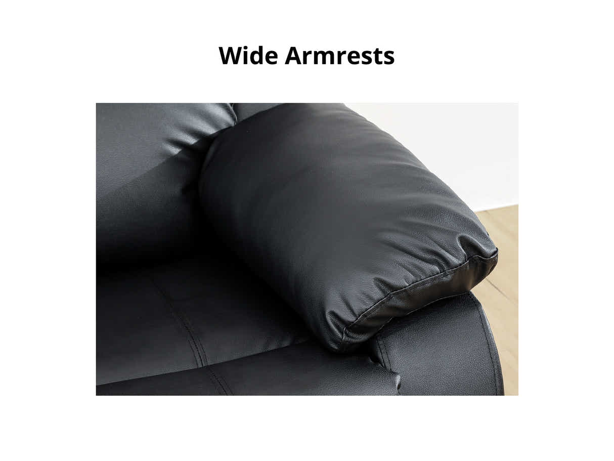 Evely Electric Recliner Sofa Set Black