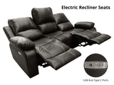 DS Evely Electric Recliner Sofa Set Brown