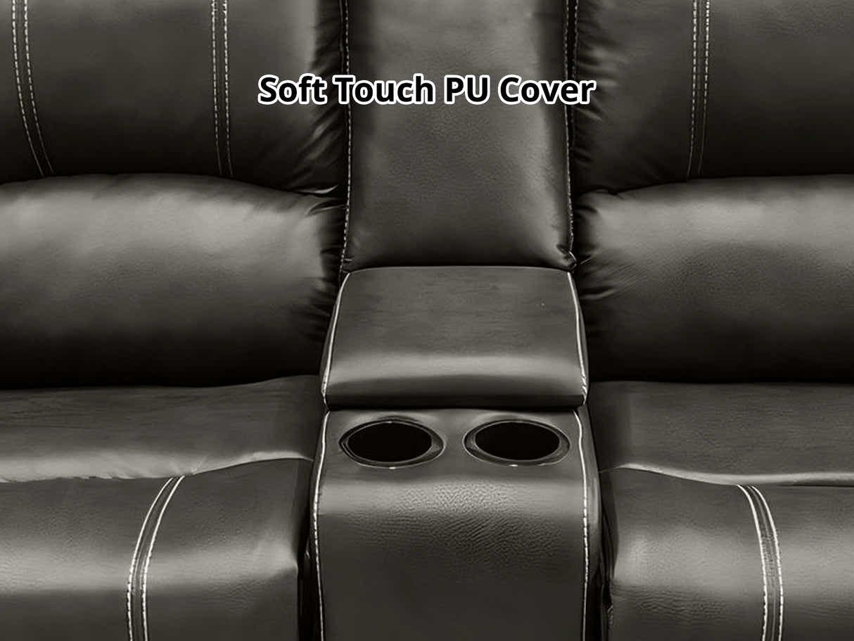 Evely Electric Recliner Sofa Set Brown