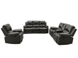 DS Evely Manual Recliner Sofa Set Brown