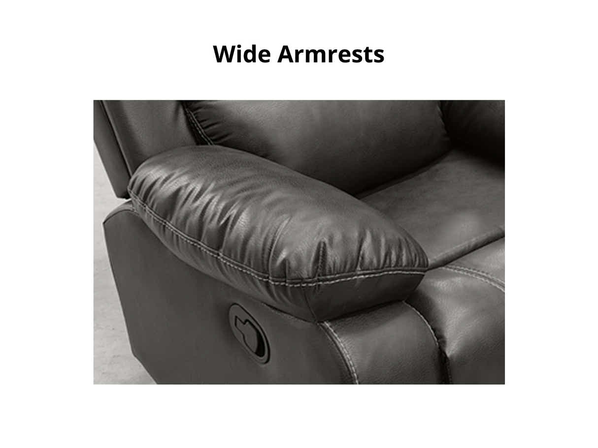 Evely Manual Recliner Sofa Set Brown