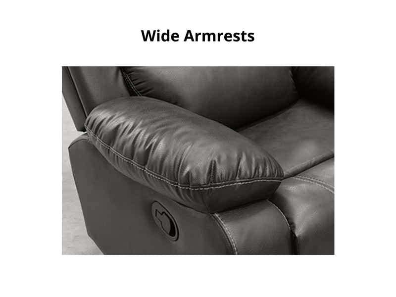 DS Evely Manual Recliner Sofa Set Brown