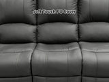 DS Evely Manual Recliner Sofa Set Grey