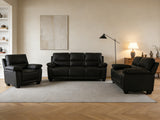 Nelda Cat Paw Leather Sofa Set Black