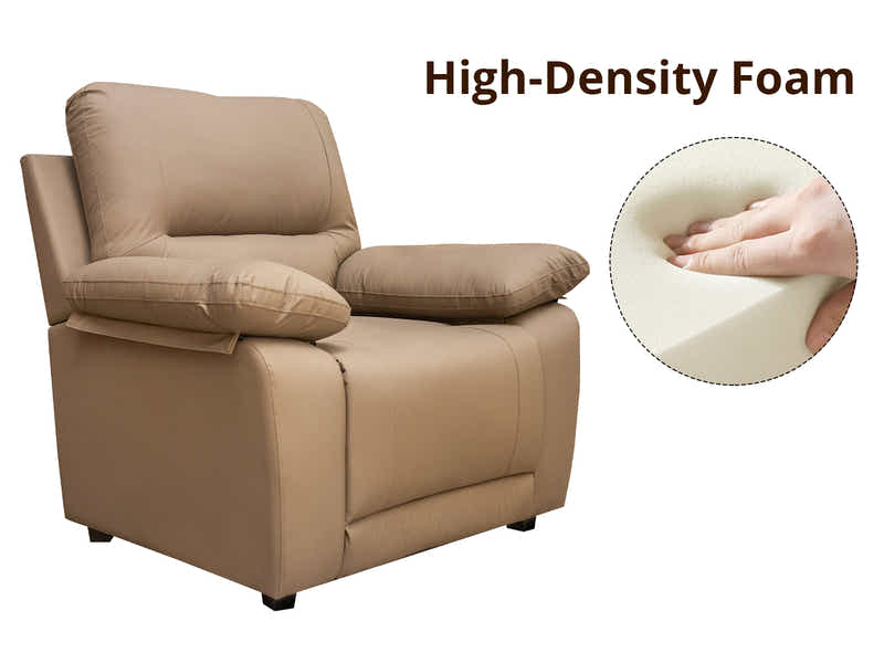 Nelda Cat Paw Leather Sofa Set Brown