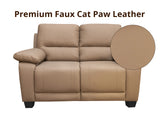 Nelda Cat Paw Leather Sofa Set Brown