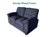 Verna Living Sofa Set Linen Black