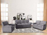 Verna Living Sofa Set Linen Grey