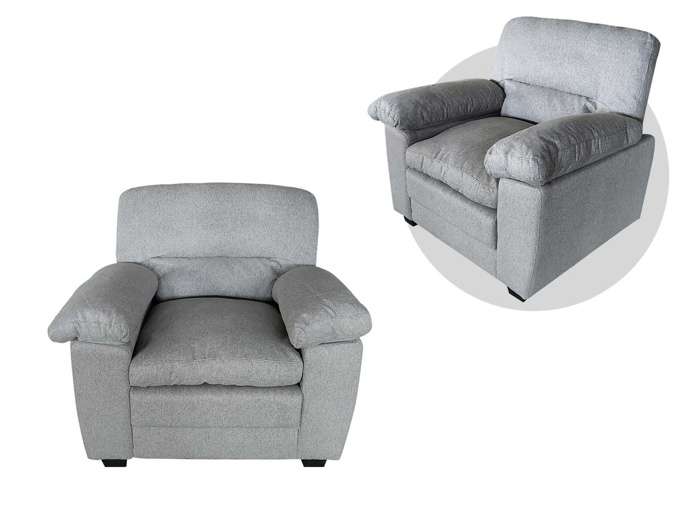 Verna Living Sofa Set Linen Light Grey