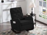 DS Sisco Velvet Rocker Chair - Black