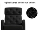 DS Sisco Velvet Rocker Chair - Black