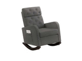 DS Sisco Velvet Rocker Chair - Grey