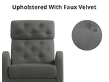 DS Sisco Velvet Rocker Chair - Grey