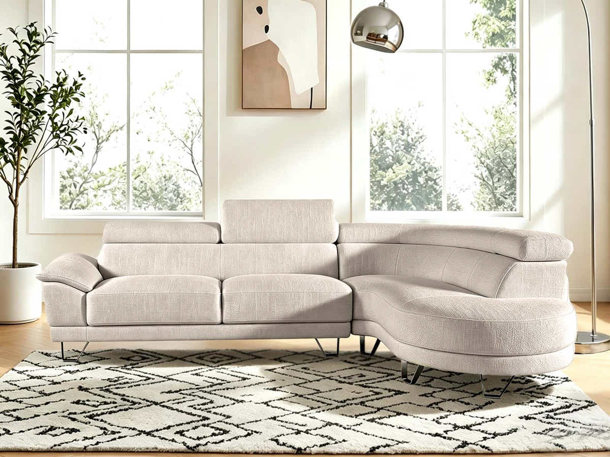DS Sabina Sectional Sofa Velvet Beige