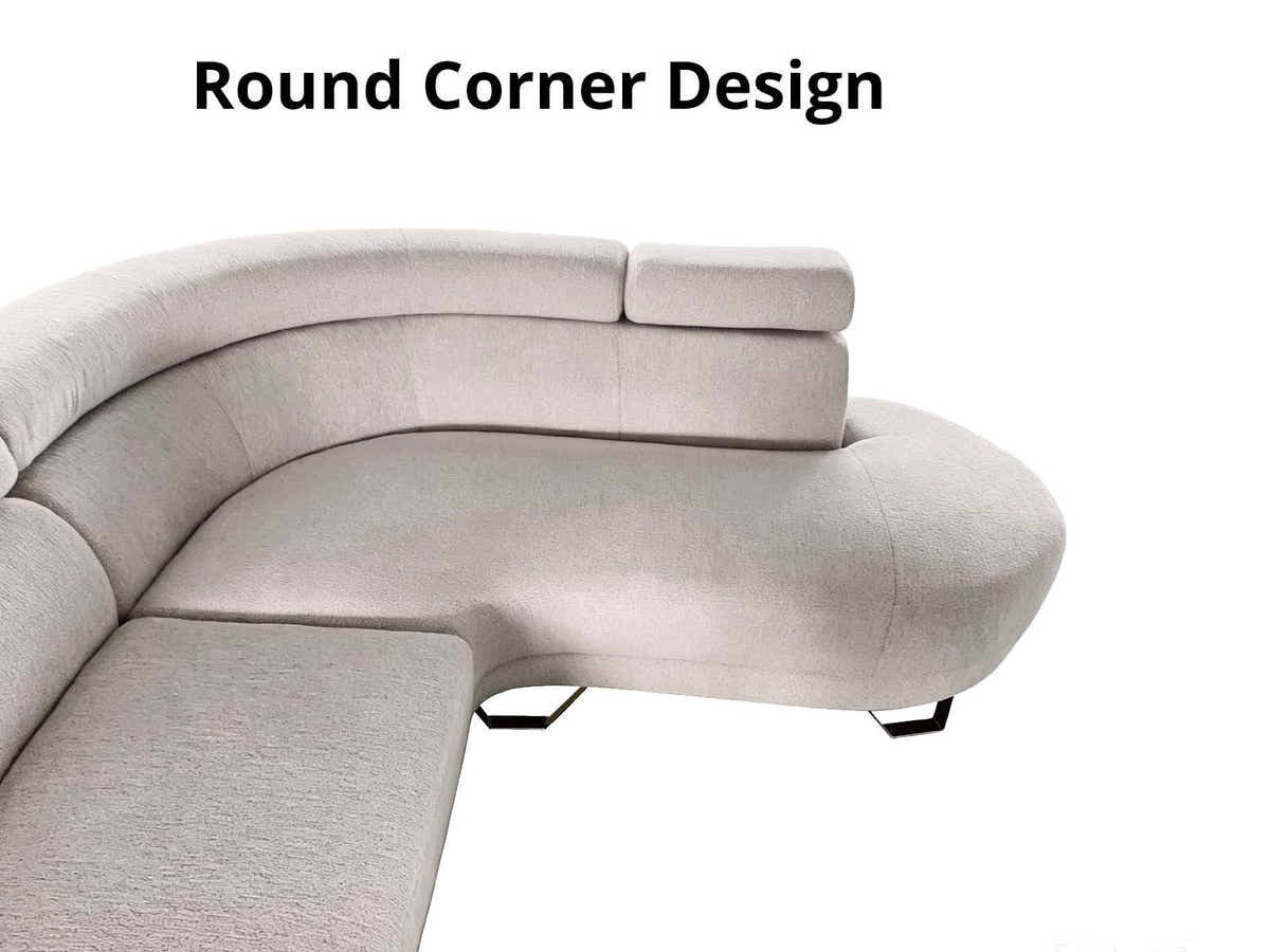 DS Sabina Sectional Sofa Velvet Beige