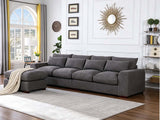 DS Jasmoder Sectional Sofa Set Dark Grey
