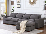 DS Jasmoder Sectional Sofa Set Dark Grey