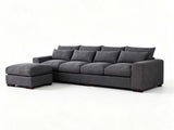 DS Jasmoder Sectional Sofa Set Dark Grey
